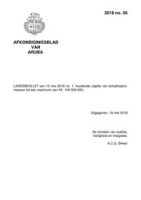 Afkondigingsblad van Aruba 2018 no. 26, DWJZ - Directie Wetgeving en Juridische Zaken