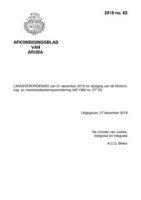 Afkondigingsblad van Aruba 2018 no. 82, DWJZ - Directie Wetgeving en Juridische Zaken