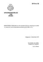 Afkondigingsblad van Aruba 2019 no. 68, DWJZ - Directie Wetgeving en Juridische Zaken