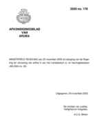 Afkondigingsblad van Aruba 2020 no. 178, DWJZ - Directie Wetgeving en Juridische Zaken