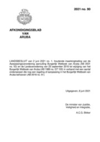 Afkondigingsblad van Aruba 2021 no. 90, DWJZ - Directie Wetgeving en Juridische Zaken