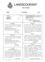 Landscourant van Aruba 1990, no. 01, DWJZ - Directie Wetgeving en Juridische Zaken