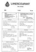 Landscourant van Aruba 1991, no. 14, DWJZ - Directie Wetgeving en Juridische Zaken