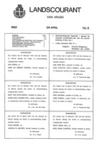 Landscourant van Aruba 1992, no. 09, DWJZ - Directie Wetgeving en Juridische Zaken