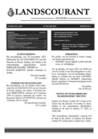 Landscourant van Aruba 2022, no. 01, DWJZ - Directie Wetgeving en Juridische Zaken