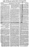 De Curacaosche Courant (1 Juni 1816)