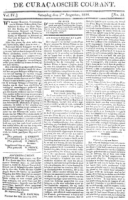 De Curacaosche Courant (3 Augustus 1816)