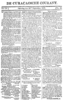 De Curacaosche Courant (28 September 1816)