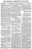 De Curacaosche Courant (21 December 1816)