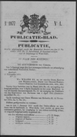 Publicatieblad van Curacao en onderhoorigheden 1877 no. 1, Gouverneur van Curacao en Onderhoorigheden