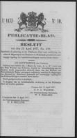 Publicatieblad van Curacao en onderhoorigheden 1877 no. 10, Gouverneur van Curacao en Onderhoorigheden