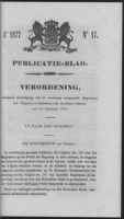 Publicatieblad van Curacao en onderhoorigheden 1877 no. 17, Gouverneur van Curacao en Onderhoorigheden