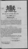 Publicatieblad van Curacao en onderhoorigheden 1877 no. 18, Gouverneur van Curacao en Onderhoorigheden