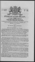 Publicatieblad van Curacao en onderhoorigheden 1877 no. 19, Gouverneur van Curacao en Onderhoorigheden