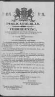 Publicatieblad van Curacao en onderhoorigheden 1877 no. 24, Gouverneur van Curacao en Onderhoorigheden