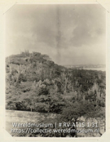 Serie C.H. De Goeje, album (1/4); Reis naar de Nederlandse Antillen en Suriname; reisfoto; Landschap met cactussen buiten Willemstad op het eiland Curacao (Collectie Wereldmuseum, RV-A115-1-31), De Goeje, C.H.