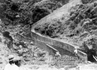 Saba. Een trappenweg op Saba; Een brede trap die langs een berghelling loopt (Collectie Wereldmuseum, TM-10021409)