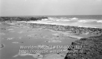 Curacao. Boca Ascension, afgegraven zandstrand; Ophoping van aangespoeld materiaal op het strand (Collectie Wereldmuseum, TM-10021837)