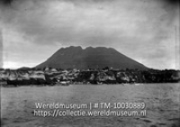 Zicht op een eiland gezien vanaf zee (Collectie Wereldmuseum, TM-10030889)