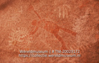 Indiaanse rotstekening; Rotstekening; Rotstekening (Collectie Wereldmuseum, TM-20029172)