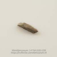 Steen, vermoedelijk een pijlpunt (Collectie Wereldmuseum, TM-3163-226)