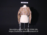 Bedrukt katoenen jak als onderdeel van een vrouwenkostuum (Collectie Wereldmuseum, TM-3398-24b)