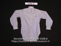 Geruit katoenen overhemd als onderdeel van een mannenkostuum; Camisa di homber (Collectie Wereldmuseum, TM-3398-8)