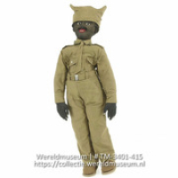 Katoenen soldatenpop; Negersoldaat (Collectie Wereldmuseum, TM-3401-415)