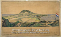 Het eiland St. Eustatius; Vue de l'île St. Eustache (Collectie Wereldmuseum, TM-3728-694)