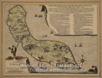 Kaart van het eiland Curacao; Insula Curacao (Collectie Wereldmuseum, TM-4440-231)