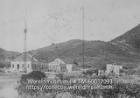 Wireless telegraph station under construction at the foot of Saint Peters Hill (Collectie Wereldmuseum, TM-60037093)