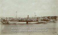 Havengezicht, Otrabanda; Harbour view at Willemstad's Otrabanda area (Collectie Wereldmuseum, TM-60060934)