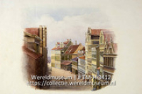 Straatgezicht te Willemstad; Streetview Willemstad, Curacao - probably Breedestraat (Collectie Wereldmuseum, TM-H-3412), Springer, Cornelis
