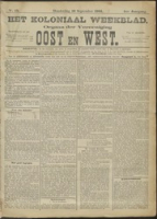 Het Koloniaal Weekblad (19 september 1901) : Orgaan der Vereeniging Oost en West