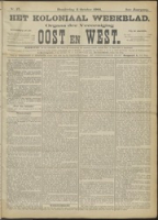 Het Koloniaal Weekblad (3 october 1901) : Orgaan der Vereeniging Oost en West