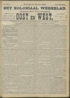 Het Koloniaal Weekblad (21 november 1901) : Orgaan der Vereeniging Oost en West