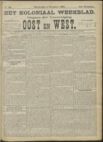 Het Koloniaal Weekblad (5 december 1901) : Orgaan der Vereeniging Oost en West