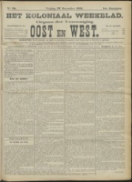 Het Koloniaal Weekblad (27 december 1901) : Orgaan der Vereeniging Oost en West