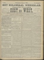 Het Koloniaal Weekblad (9 januari 1902) : Orgaan der Vereeniging Oost en West