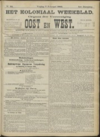 Het Koloniaal Weekblad (7 februari 1902) : Orgaan der Vereeniging Oost en West