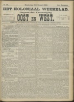 Het Koloniaal Weekblad (20 februari 1902) : Orgaan der Vereeniging Oost en West