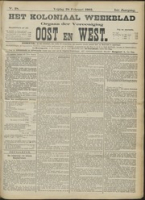 Het Koloniaal Weekblad (28 februari 1902) : Orgaan der Vereeniging Oost en West