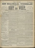 Het Koloniaal Weekblad (4 april 1902) : Orgaan der Vereeniging Oost en West