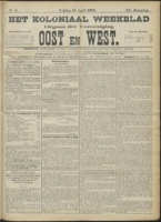 Het Koloniaal Weekblad (18 april 1902) : Orgaan der Vereeniging Oost en West