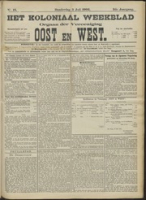 Het Koloniaal Weekblad (3 juli 1902) : Orgaan der Vereeniging Oost en West