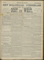 Het Koloniaal Weekblad (17 juli 1902) : Orgaan der Vereeniging Oost en West