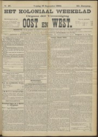 Het Koloniaal Weekblad (19 september 1902) : Orgaan der Vereeniging Oost en West