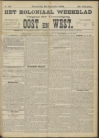 Het Koloniaal Weekblad (25 september 1902) : Orgaan der Vereeniging Oost en West