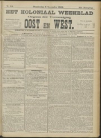 Het Koloniaal Weekblad (6 november 1902) : Orgaan der Vereeniging Oost en West