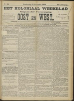 Het Koloniaal Weekblad (13 november 1902) : Orgaan der Vereeniging Oost en West